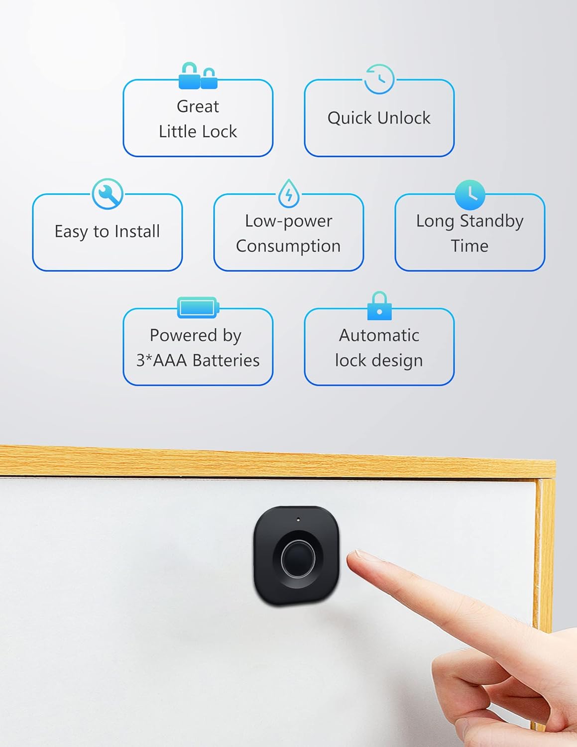 Smart Fingerprint Cabinet Lock – FingerLock Pro