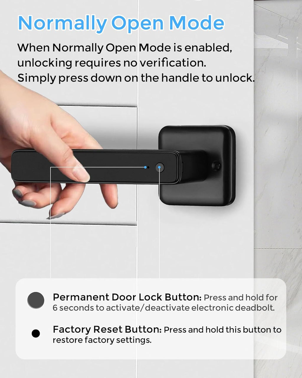 Secure Touch Fingerprint Smart Lock for Interior Doors