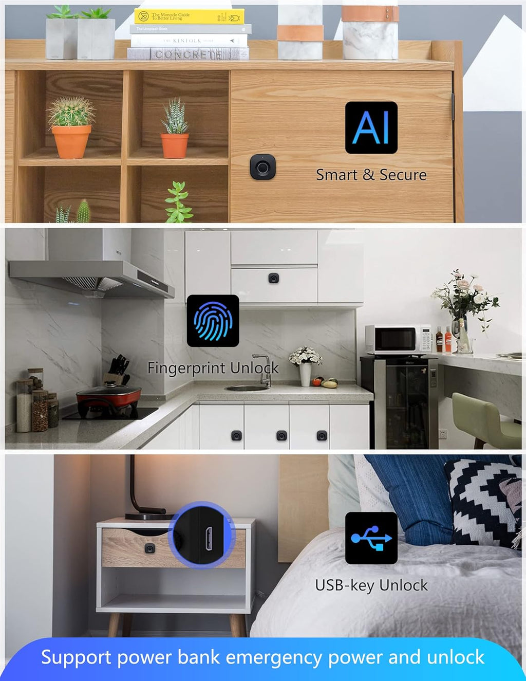 Smart Fingerprint Cabinet Lock – FingerLock Pro