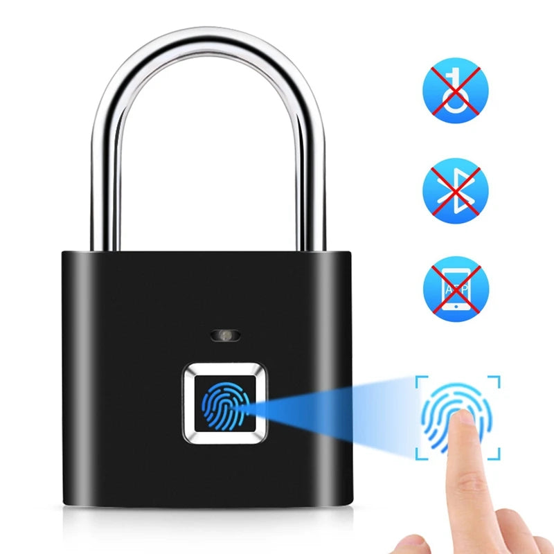 Smart Fingerprint Padlock – USB-Rechargeable, Keyless Access for Quick, Secure Protection